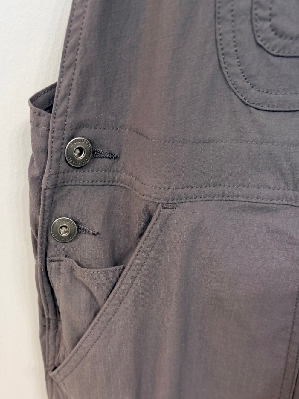 Women's Duluth Trading Heirloom Gray Overalls - Picture 5 of 6
